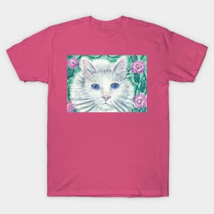 Blue eyes white cat T-Shirt